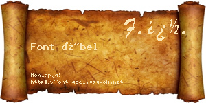 Font Ábel névjegykártya