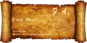 Font Ábel névjegykártya