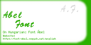 abel font business card